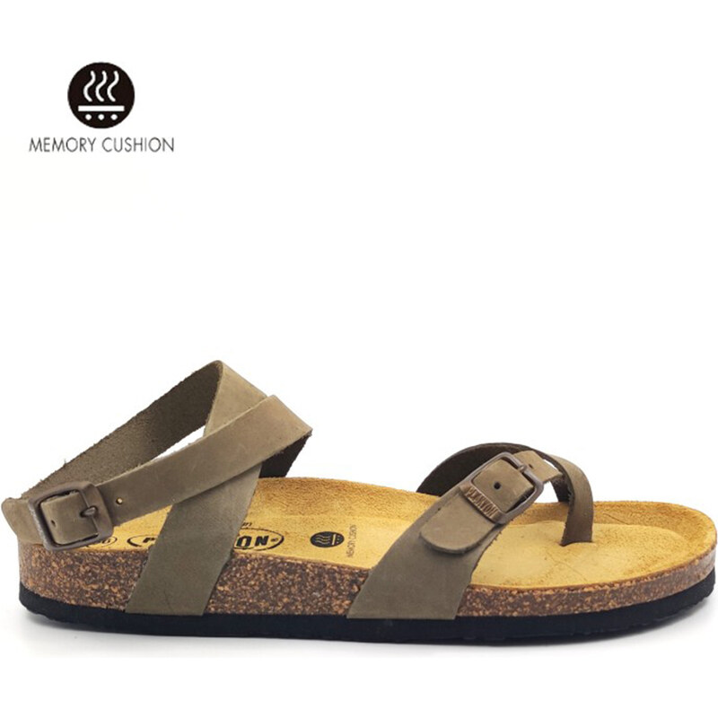 Plakton Δερμάτινα Σανδάλια Nobuck2 181204