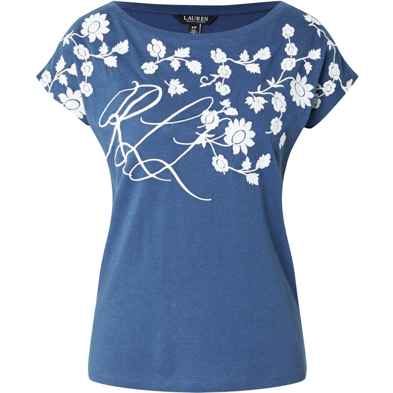 Lauren Ralph Lauren Μπλουζάκι 'GRIETA' λουλακί / λευκό
