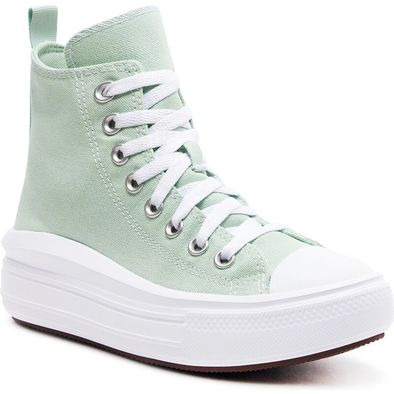 Converse Chuck Taylor All Star Move Platform Hi Kids Sticky Aloe/White/Black Παιδικά Sneakers Ανοιχτό Πράσινο (A06350C)