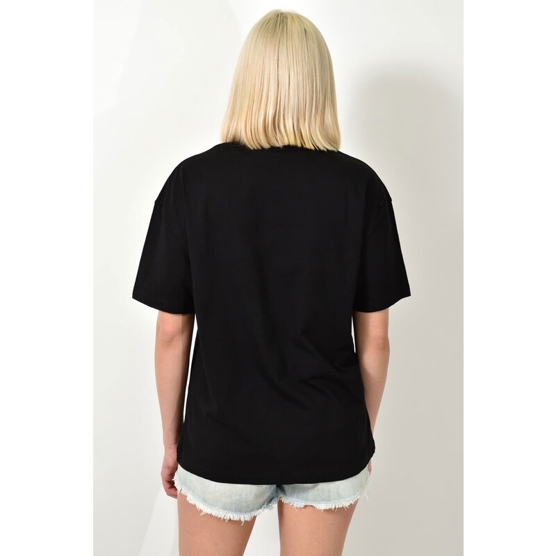 Potre OR Γυναικείο T-shirt με στρας animal print