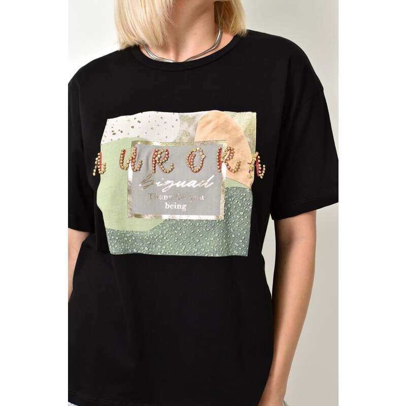 Potre OR Γυναικείο T-shirt με στρας aurora