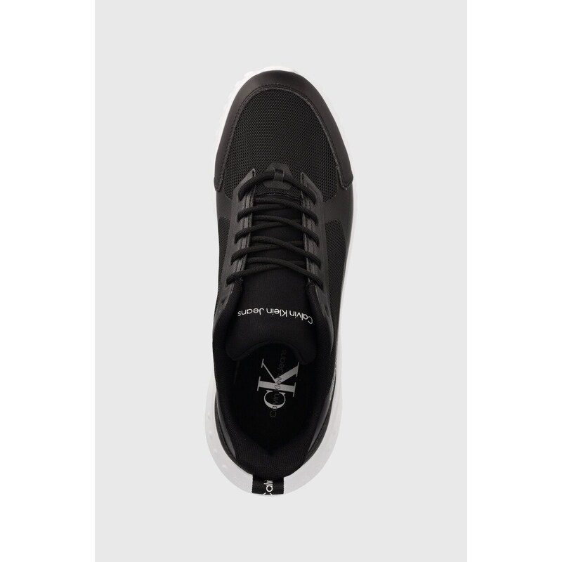Αθλητικά Calvin Klein Jeans EVA RUNNER LOWLACEUP MIX IN MR χρώμα: μαύρο, YM0YM00906