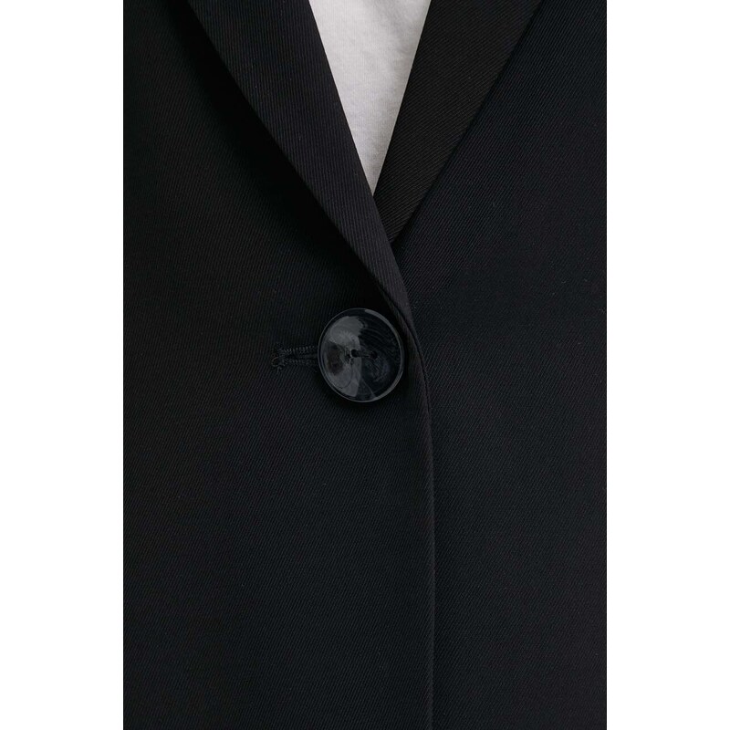 Σακάκι Sisley χρώμα: μαύρο