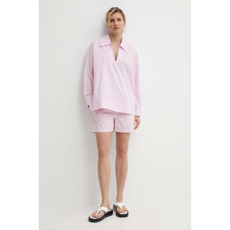 Βαμβακερή μπλούζα Résumé VictoriaRS Shirt γυναικεία, χρώμα: ροζ, 19610951