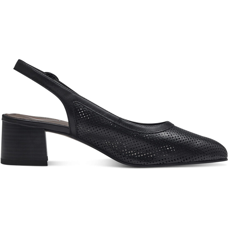 Tamaris Comfort Zara Leather Slingback Pumps Black