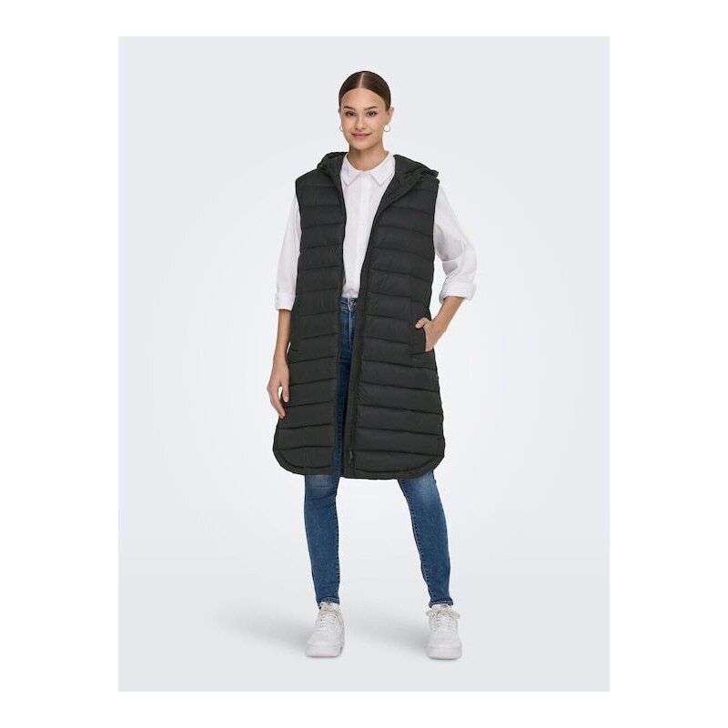 Only Μακρύ αμάνικο puffer μπουφάν Μαύρο