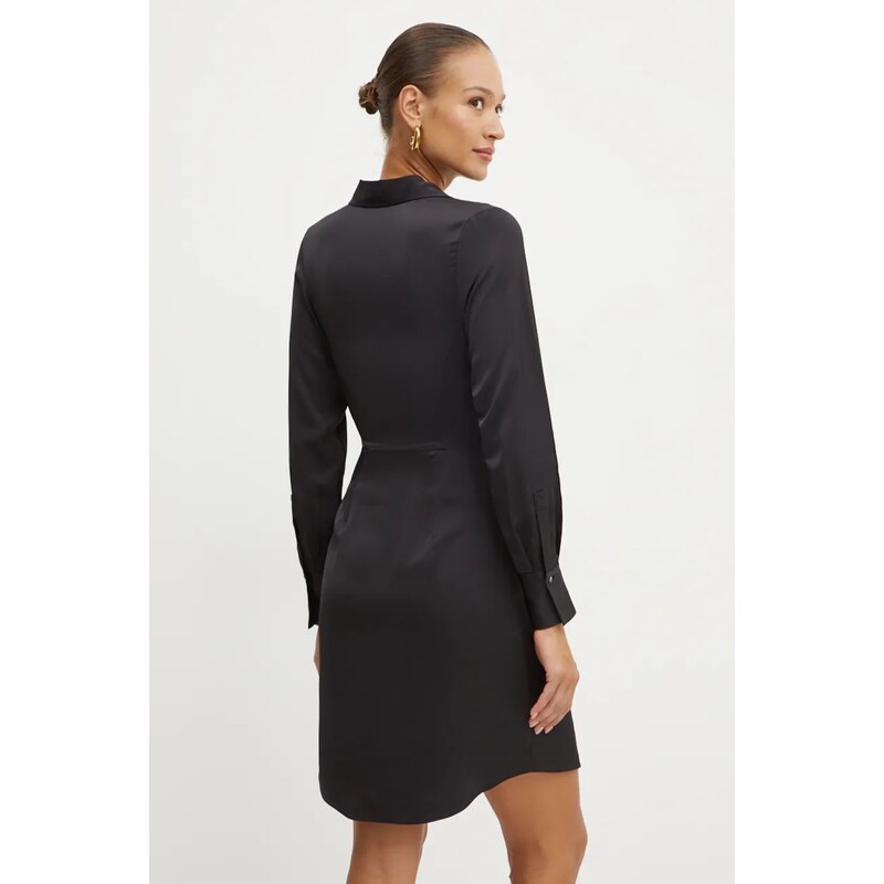 Φόρεμα Karl Lagerfeld χρώμα: μαύρο, 246W1300