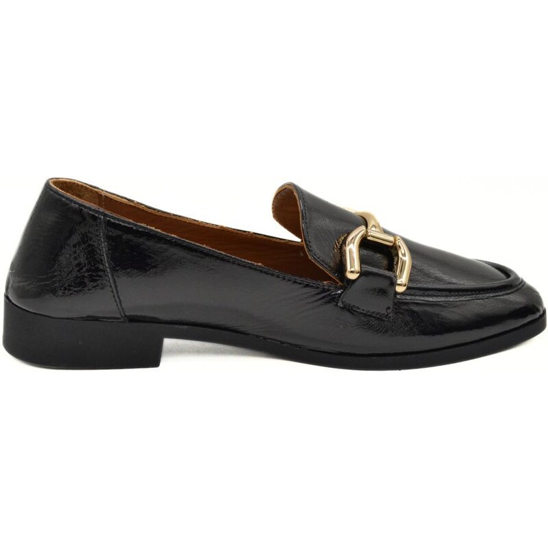 HAWKINS PREMIUM HAWKINS ΓΥΝΑΙΚΕΙΟ ΔΕΡΜΑΤΙΝΟ LOAFER ROM06 BLACK PATENT