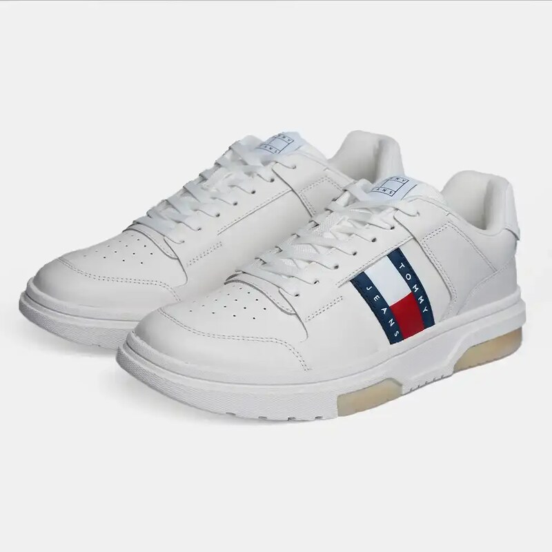 Tommy Hilfiger – Ανδρικά Sneakers The Brooklyn Leather EM0EM01429-YBL Εκρού