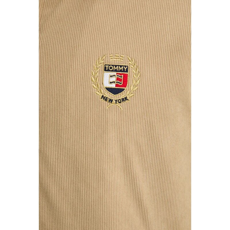 Μπουφάν Tommy Jeans χρώμα: μπεζ, DM0DM19626