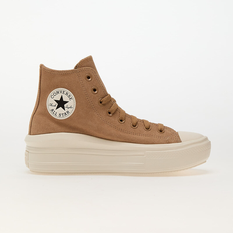 Converse Chuck Taylor All Star Move Platform Colorful Suede Coffee Rum/ Egret/ Black