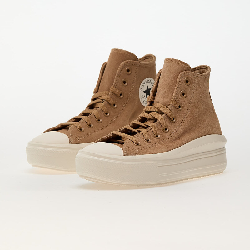 Converse Chuck Taylor All Star Move Platform Colorful Suede Coffee Rum/ Egret/ Black