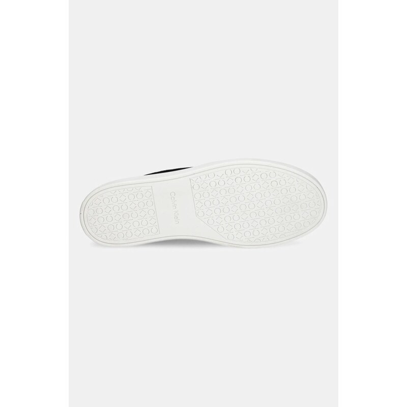 Μοκασίνια σουέτ Calvin Klein MOCCASIN SUEDE χρώμα: μαύρο, HM0HM01794