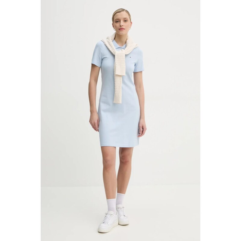Φόρεμα Tommy Hilfiger χρώμα: μπλε, WW0WW43228