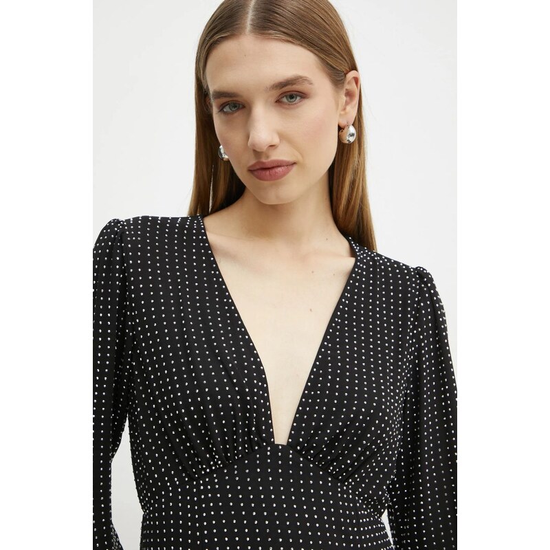 Φόρεμα MICHAEL Michael Kors χρώμα: μαύρο, MF481V47R3