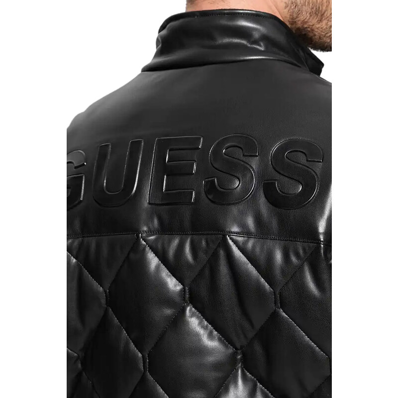 GUESS FAUX LEATHER BOMBER JACKET ΑΝΔΡΙΚΟ M4BL28WGJ60-JBLK