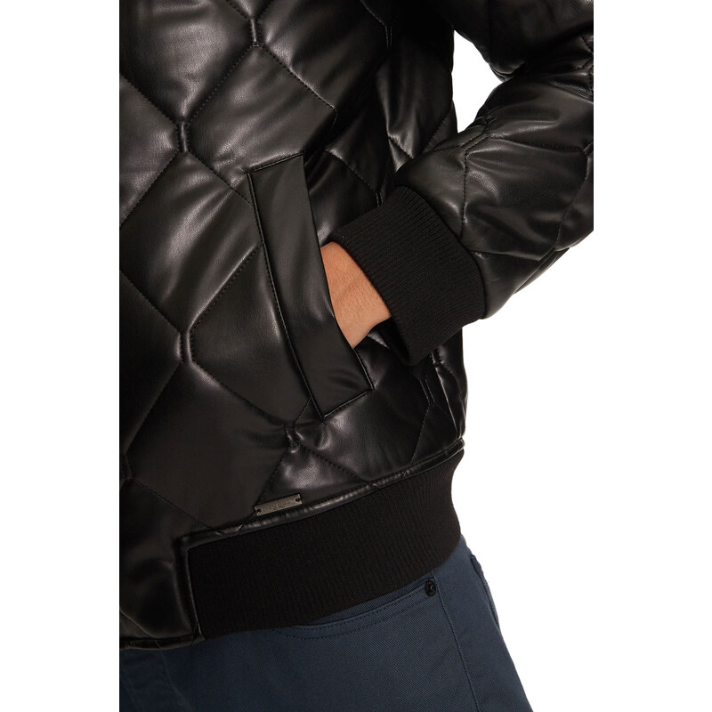 GUESS FAUX LEATHER BOMBER JACKET ΑΝΔΡΙΚΟ M4BL28WGJ60-JBLK