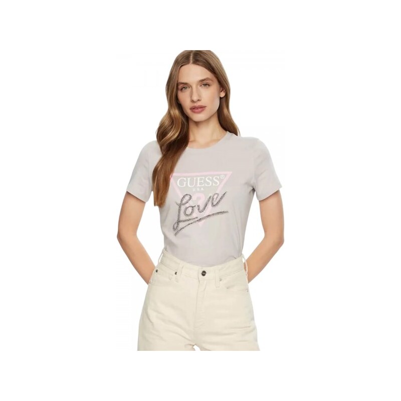 Guess SS CN TRIANGLE LOVE TEE ΜΠΛΟΥΖΑ (W5RI10I3Z14 G9C2)