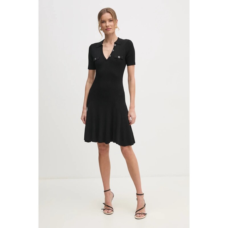 Φόρεμα Guess PAULA χρώμα: μαύρο, W5RK18 Z2U00