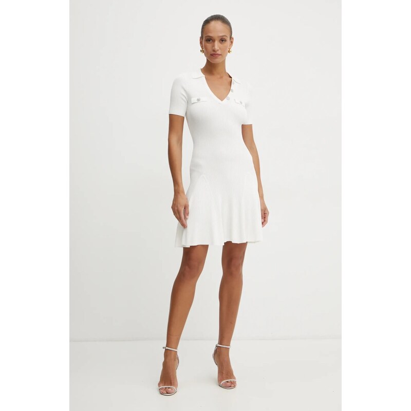 Φόρεμα Guess PAULA χρώμα: μπεζ, W5RK18 Z2U00