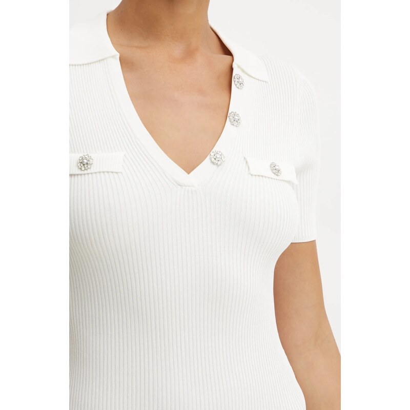 Φόρεμα Guess PAULA χρώμα: μπεζ, W5RK18 Z2U00