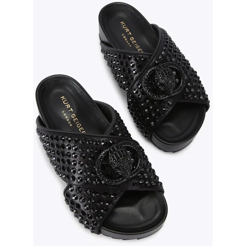 Γυναικείες Παντόφλες Chelsea Drench Cross Strap Kurt Geiger 3973109609-09/BLK/OTHER