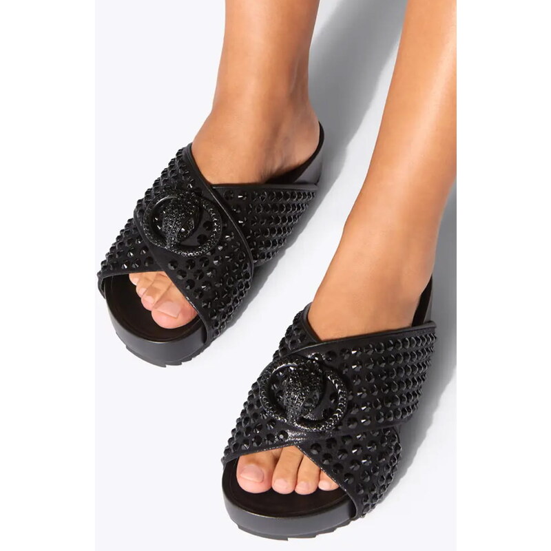 Γυναικείες Παντόφλες Chelsea Drench Cross Strap Kurt Geiger 3973109609-09/BLK/OTHER