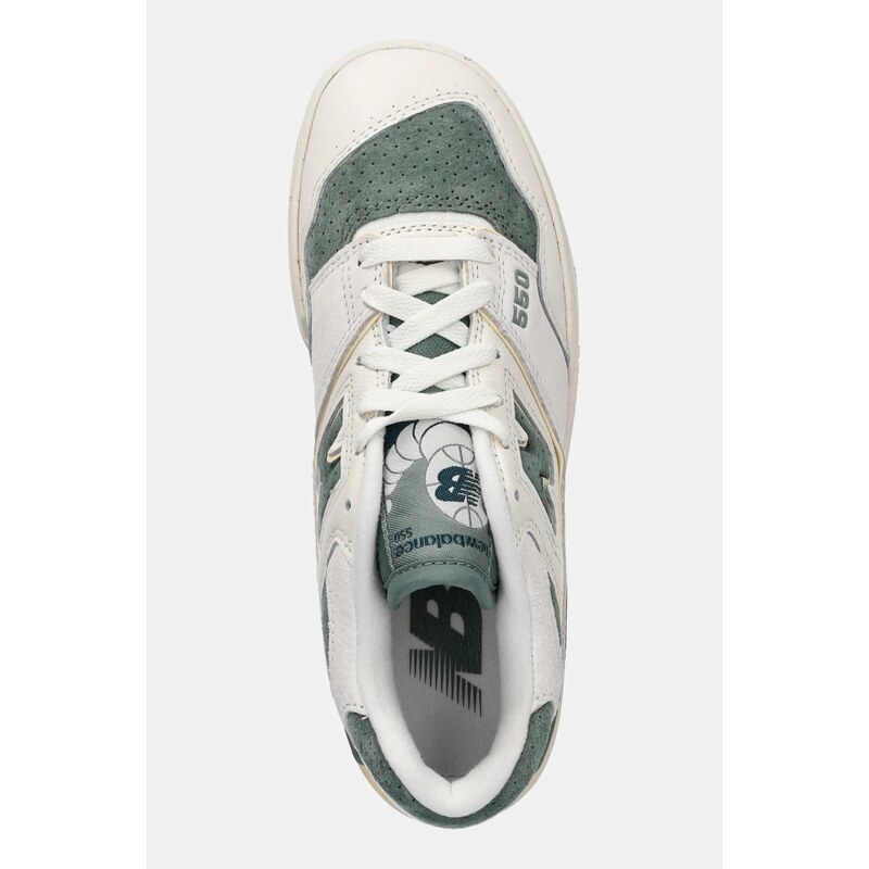 Δερμάτινα αθλητικά παπούτσια New Balance BBW550PE χρώμα: μπεζ, BBW550PE