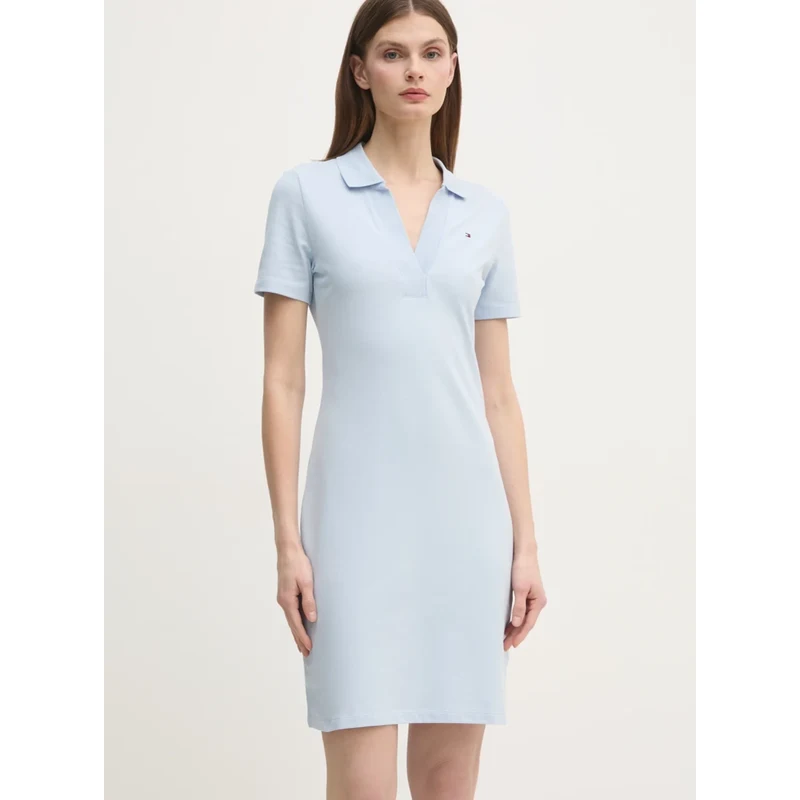 Φόρεμα Tommy Hilfiger χρώμα: μπλε, WW0WW42567