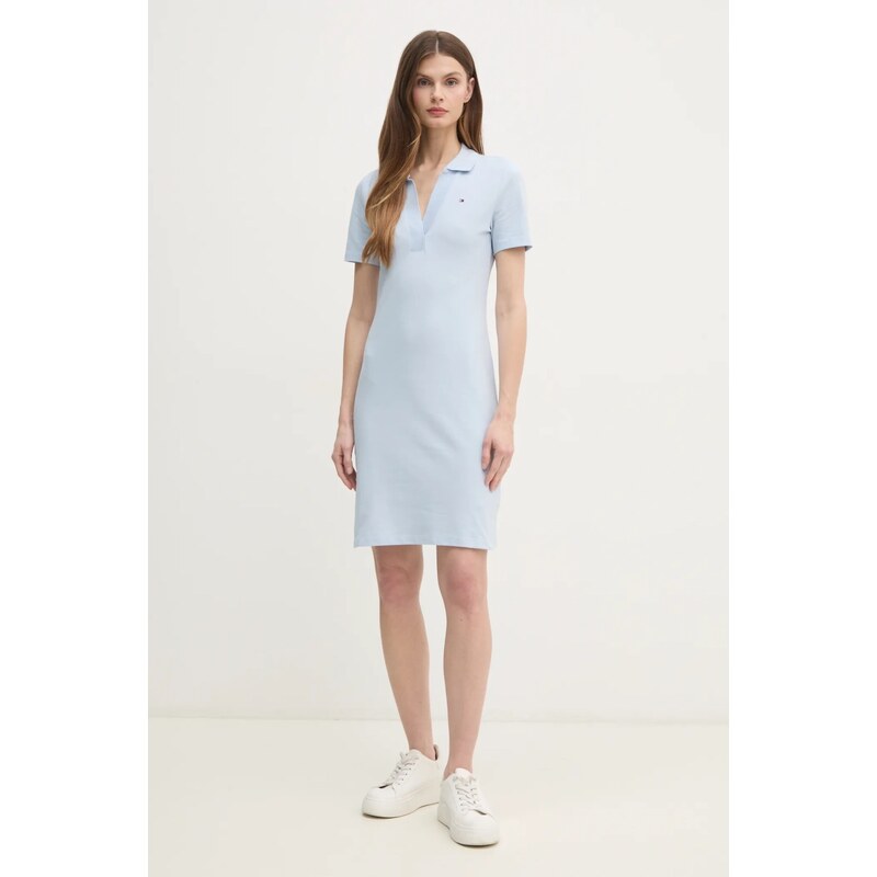 Φόρεμα Tommy Hilfiger χρώμα: μπλε, WW0WW42567