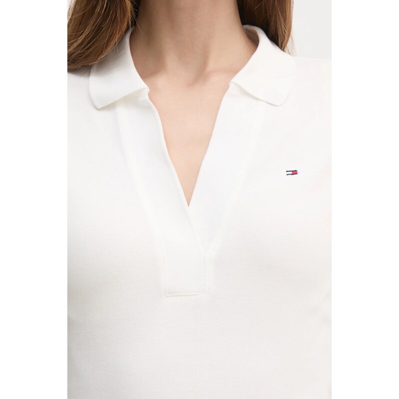 Φόρεμα Tommy Hilfiger χρώμα: άσπρο, WW0WW42567