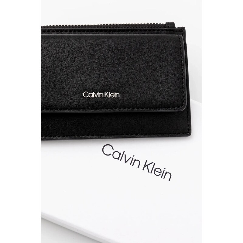 Πορτοφόλι Calvin Klein χρώμα: μαύρο, K60K612941