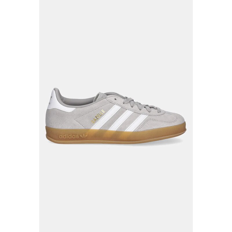Σουέτ αθλητικά παπούτσια adidas Originals Gazelle Indoor χρώμα: γκρι, JQ0176