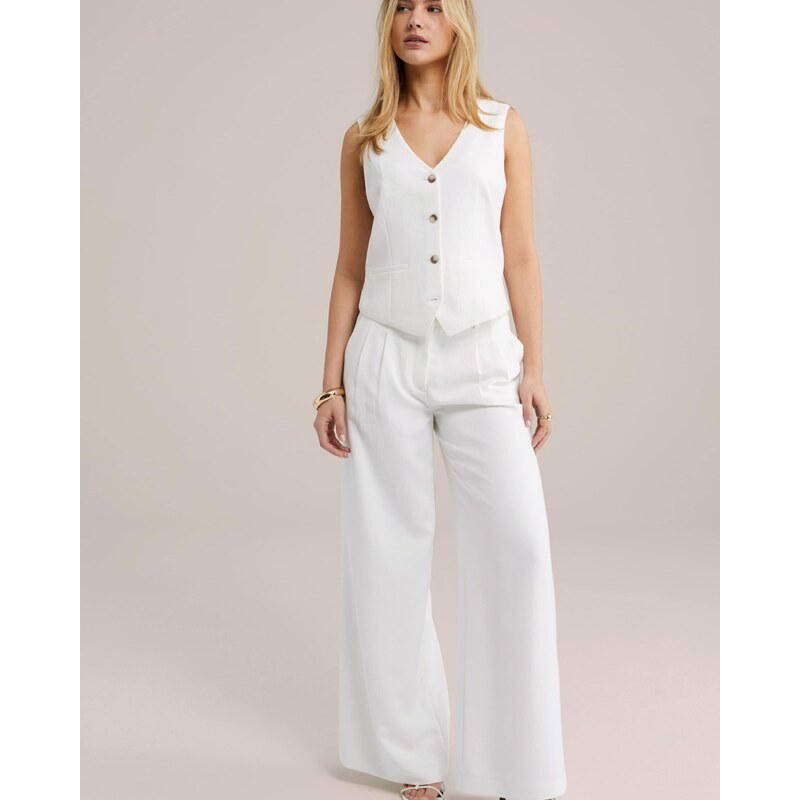 WE Fashion Γιλέκο κουστουμιού λευκό