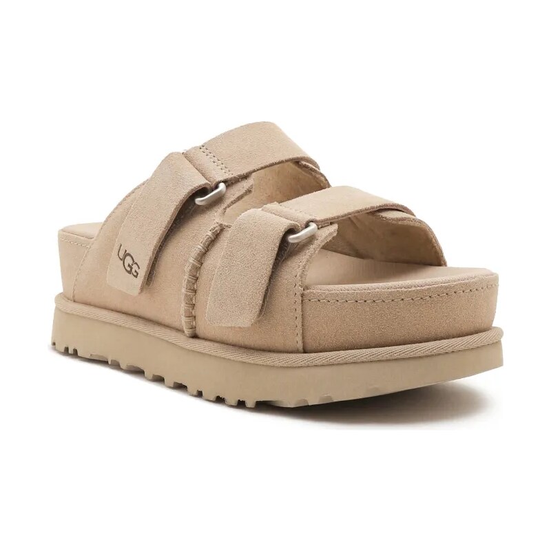 UGG Δερμάτινος παντόφλες GOLDENSTAR HI SLIDE