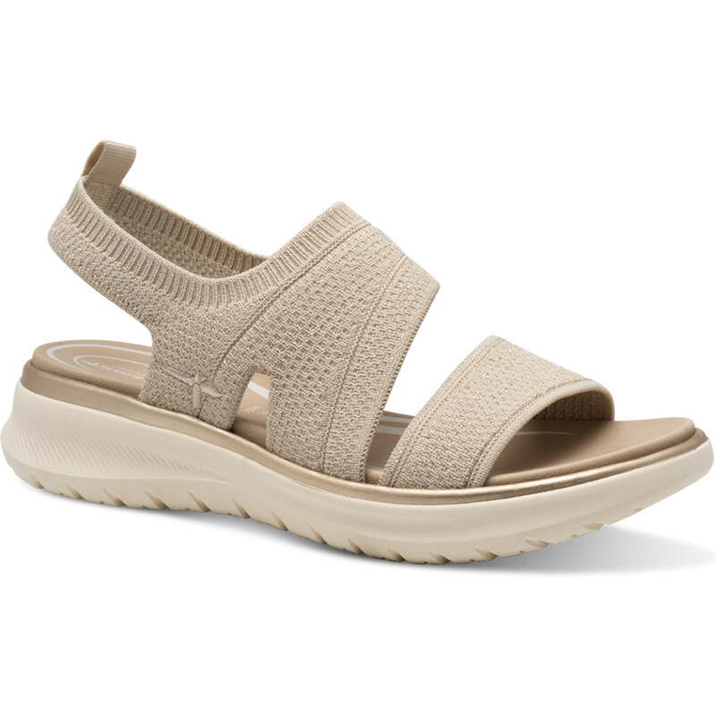 Tamaris Comfort Beige/Gold Ανατομικά Πέδιλα Μπεζ (8-88727-44-499)