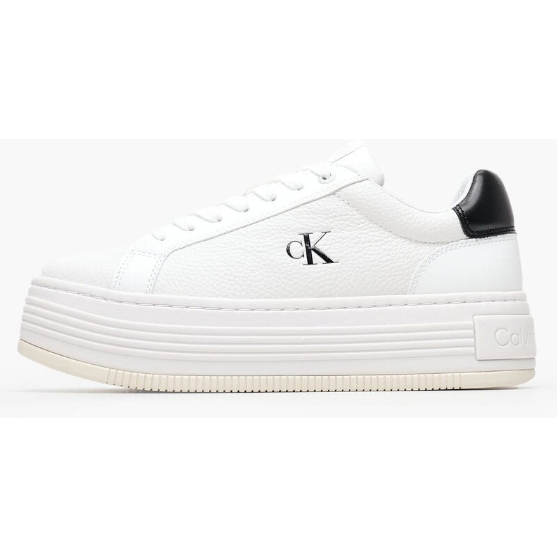 Γυναικεία Παπούτσια Casual Flatf.Mg Άσπρο Δέρμα Calvin Klein