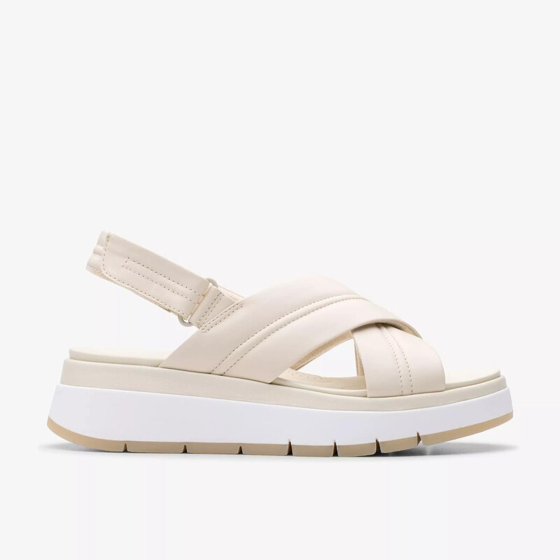 Clarks ΠΕΔΙΛΑ TUSCAN CROSS 26181470 CREAM LEATHER