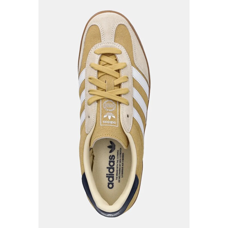 Σουέτ αθλητικά παπούτσια adidas Originals Gazelle Indoor χρώμα: κίτρινο, JI3523