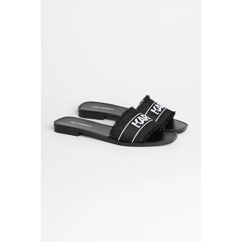 Παντόφλες Karl Lagerfeld SKOOT II χρώμα: μαύρο, KL80411