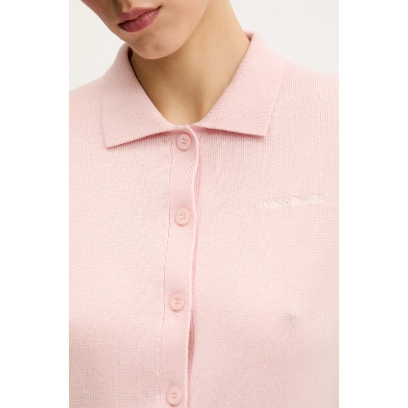 Μπλουζάκι πόλο με μείγμα μαλλί Guess Jeans