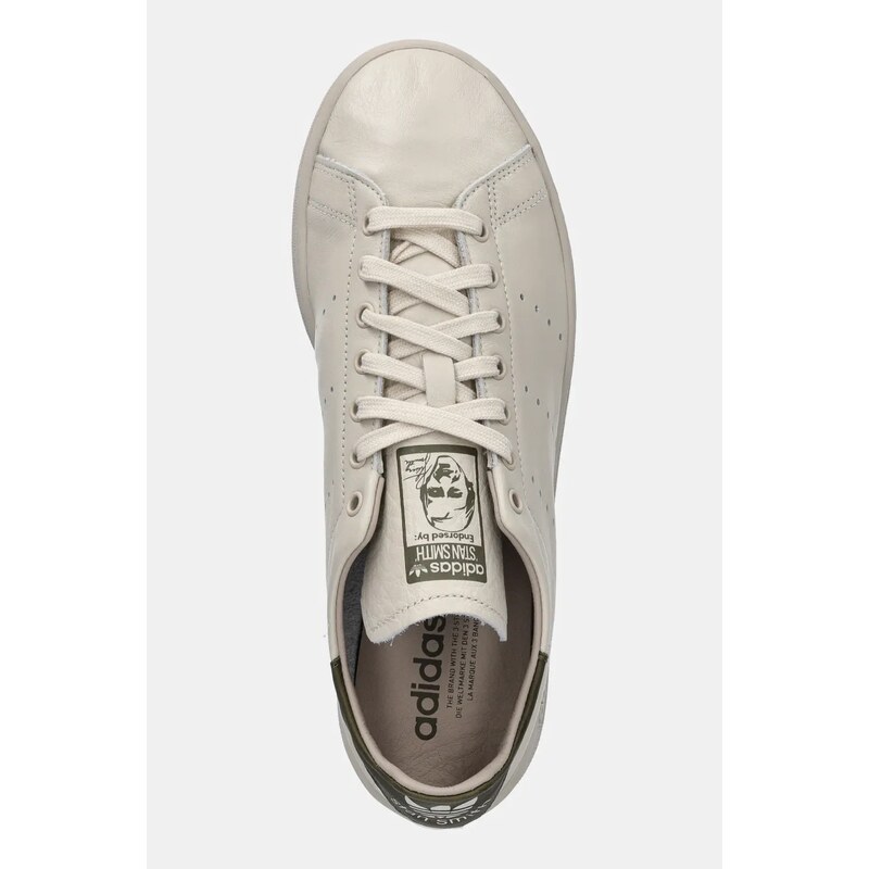 Δερμάτινα αθλητικά παπούτσια adidas Originals Stan Smith χρώμα: μπεζ, JH7403