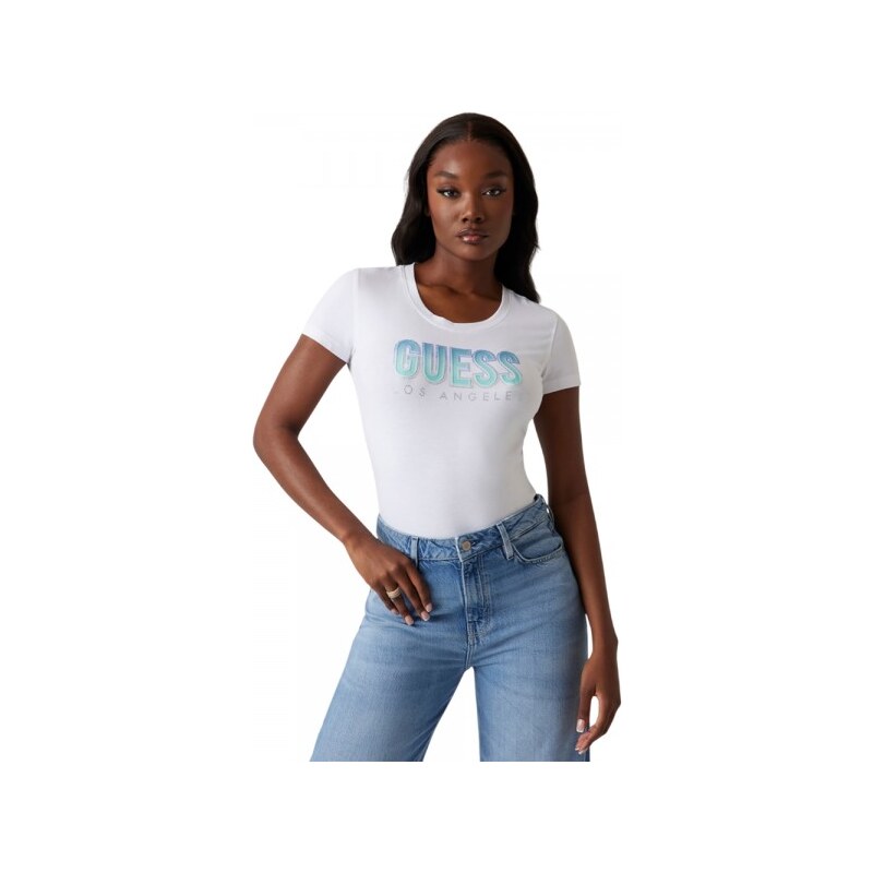 Guess CN SS GLITTER DEGRADE LOGO TEE ΜΠΛΟΥΖΑ (W5GI14J1314 G011)