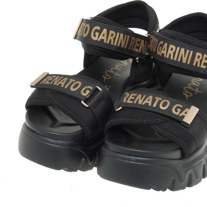 Γυναικεία Flatforms Renato Garini DMD-240629-2 Μαύρο Χρυσό U428A2924340
