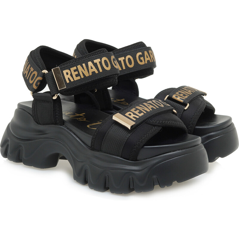 Γυναικεία Flatforms Renato Garini DMD-240629-2 Μαύρο Χρυσό U428A2924340