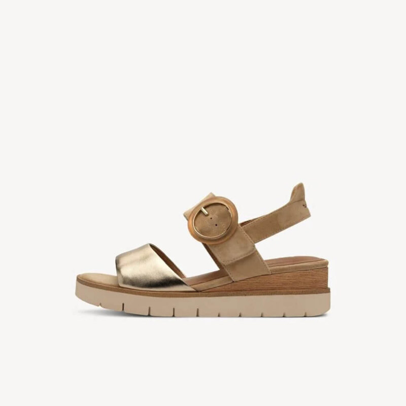 Γυναικείο Σανδάλι Δερμάτινο COMFORT 1-28206-42-445 TAN COMB Tamaris