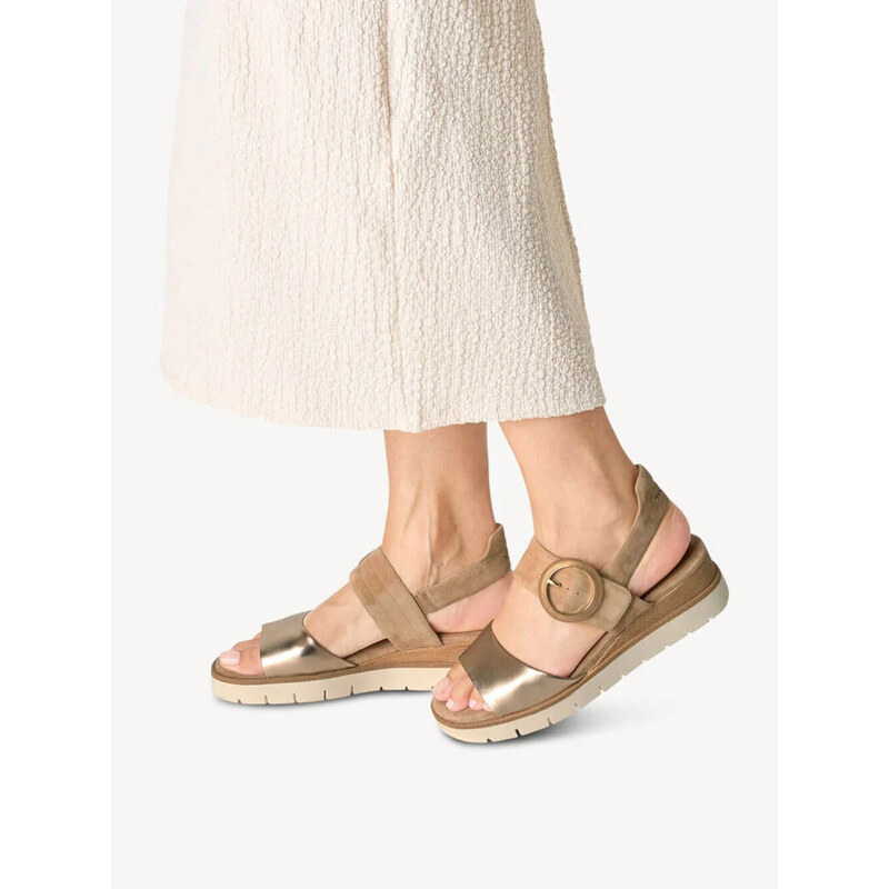 Γυναικείο Σανδάλι Δερμάτινο COMFORT 1-28206-42-445 TAN COMB Tamaris