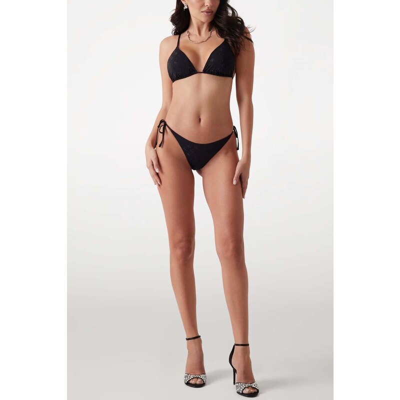 GUESS Bikini Top 4G Rhinestone Triang E5GJ13MC040 jblk jet black a996