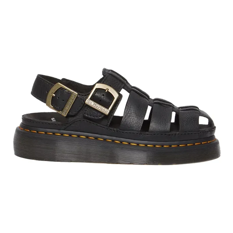 Δερμάτινα σανδάλια Dr. Martens Wrenlie χρώμα: μαύρο, DM31524001