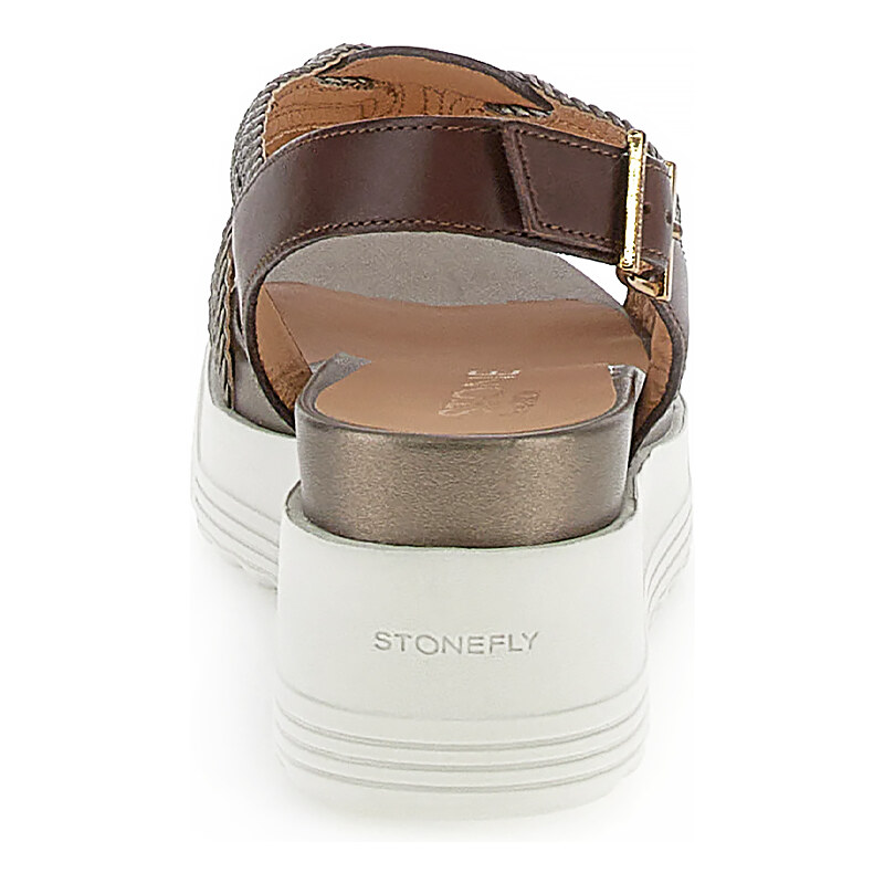 Stonefly Parky 24 Brown Metal/ Chestnut Brown Γυναικεία Ανατομικά Πέδιλα Πλατφόρμες Μπρονζέ/Καφέ (220895 CGZ)